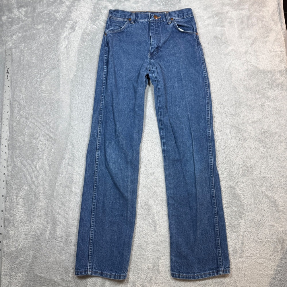 Vintage Wrangler Cowboy Cut Jeans Boys 16 Reg (Fits 26x29) Blue 13MWZ USA 90s